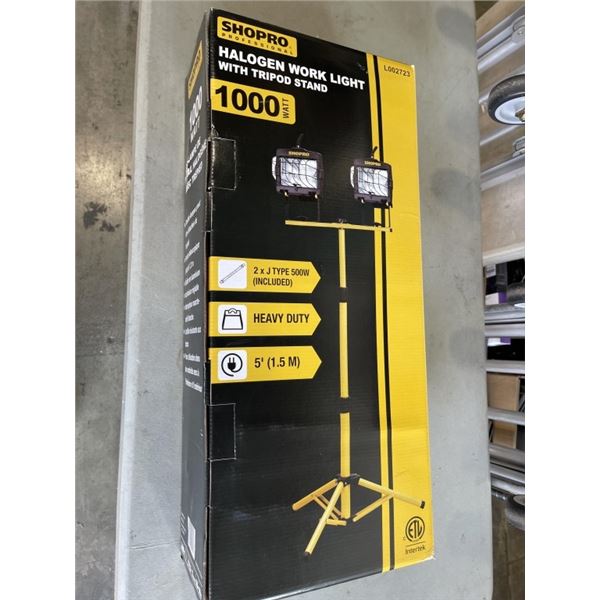 NEW SHOP PRO HALOGEN WORKLIGHT WITH TRIPOD STAND