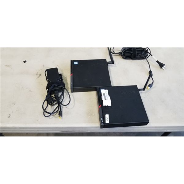 2 LENOVO THINKCENTER COMPUTERS. MODEL 001RUS. WORKING