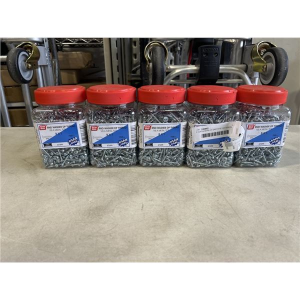 5 CONTAINERS OF GRIP RITE FASTENERS. 750 PCS PER