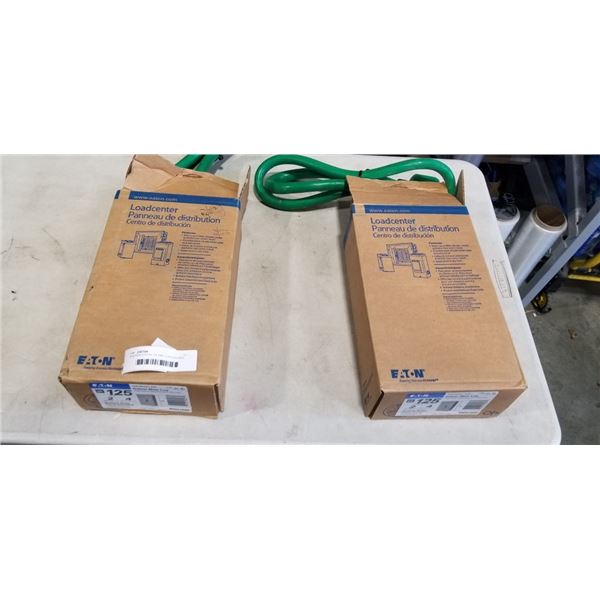 2 AS NEW EATON 125 AMP LOADCENTRES PRE WIRED WITH PLUG