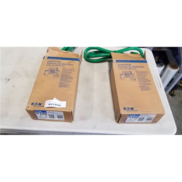 2 AS NEW EATON 125 AMP LOADCENTRES PRE WIRED WITH PLUG