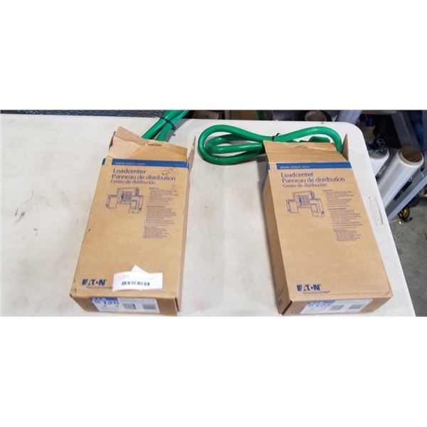 2 AS NEW EATON 125 AMP LOADCENTRES PRE WIRED WITH PLUG