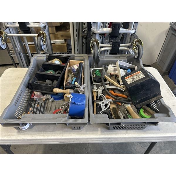 2 TRAYS OF TOOLS INCLUDING MILLER SERIES NO KJ121886