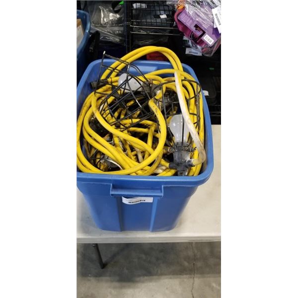 2 50FT STRING CONSTRUCTION LIGHTS, WORKING