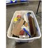 Image 1 : TOTE OF ASSORTED HAND TOOLS AND TAPES, SCREWDRIVERS