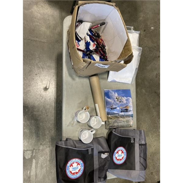 BOX OF MURPHY AIRCRAFT MEMORABILIA