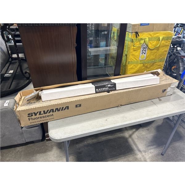 SYLVANIA T8 48 INCH BULBS AND 2 ROLL SOF BLACK WRAP ALUMINUM FLEXIBLE COATED 2 SIDES