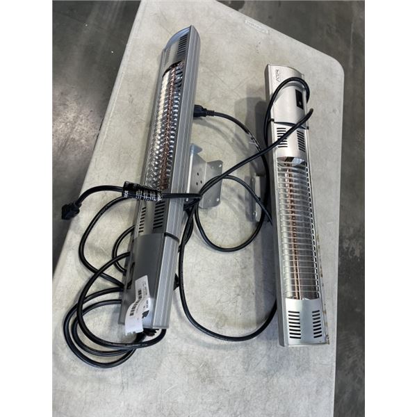 2 ART TO REAL ELECTRIC INFRARED RADIANT PATIO UTILITY HEATERS