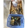 Image 1 : TRAY AND SMALL TOTE OF HAND TOOLS, FILES AND MORE