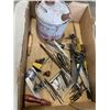 Image 2 : TRAY AND SMALL TOTE OF HAND TOOLS, FILES AND MORE