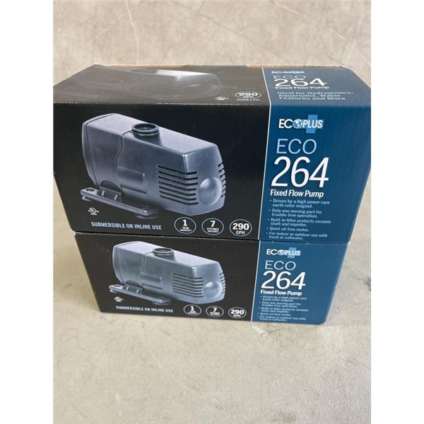 2 NEW ECOPLUS 264 FIXED FLOW PUMPS RETAIL $60 EACH