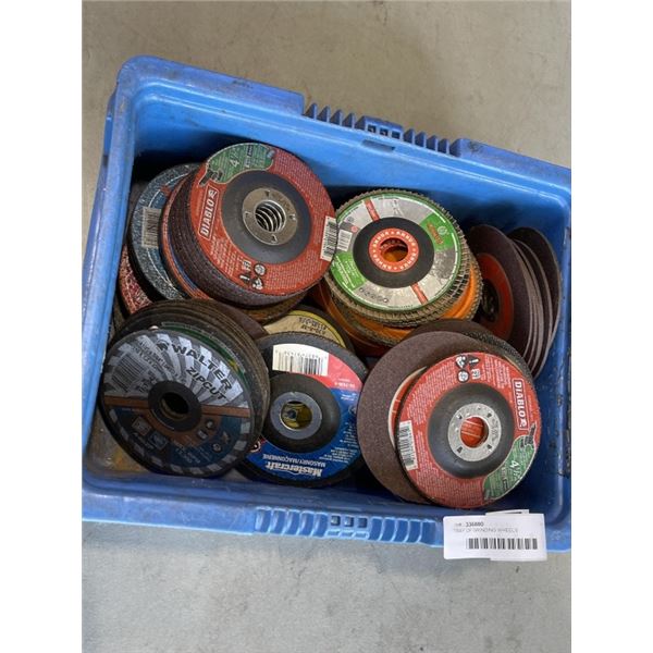 TRAY OF GRINDING WHEELS