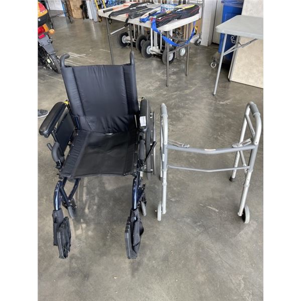 FOLDING WALKER AND WHEEL CHAIR