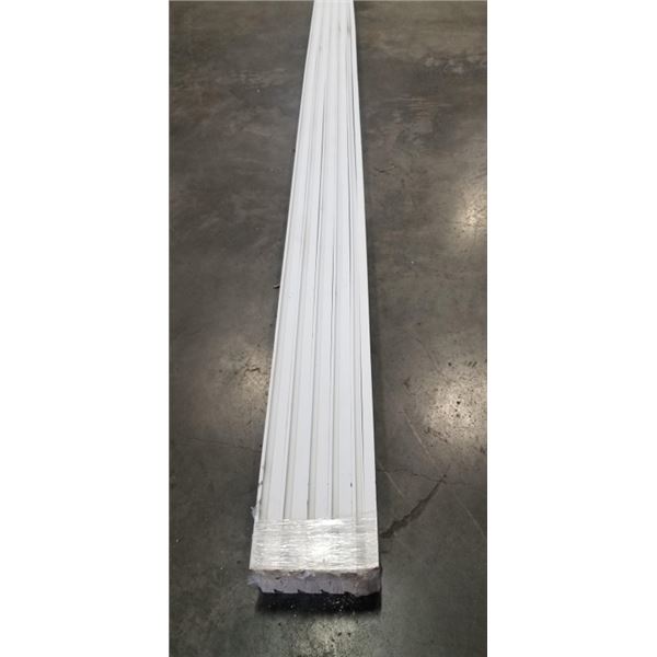 NEW 10 PCK 8FT WHITE BASEBOARD MOULDING