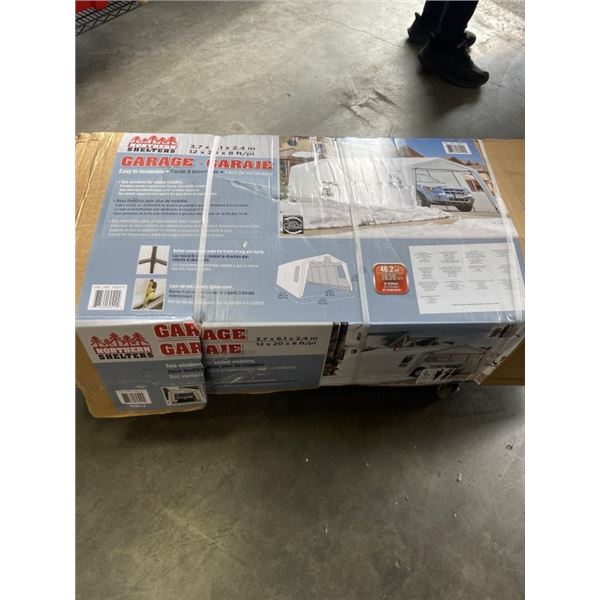 NEW NORTHERN SHELTERS, TWO WINDOW GARAGE, 12X20X8FT, RETAIL $499