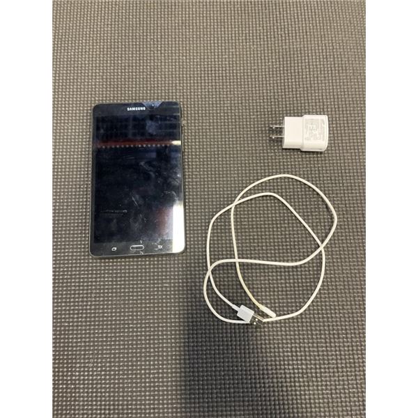 SAMSUNG TABLET MODEL SM-T280 WITH CHARGER, UNTESTED