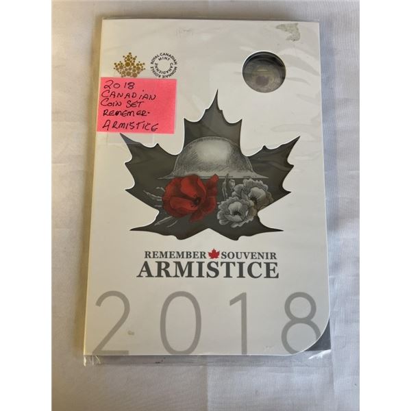 2018 CANADIAN COIN SET, REMEMBRANCE DAY ARMISTICE