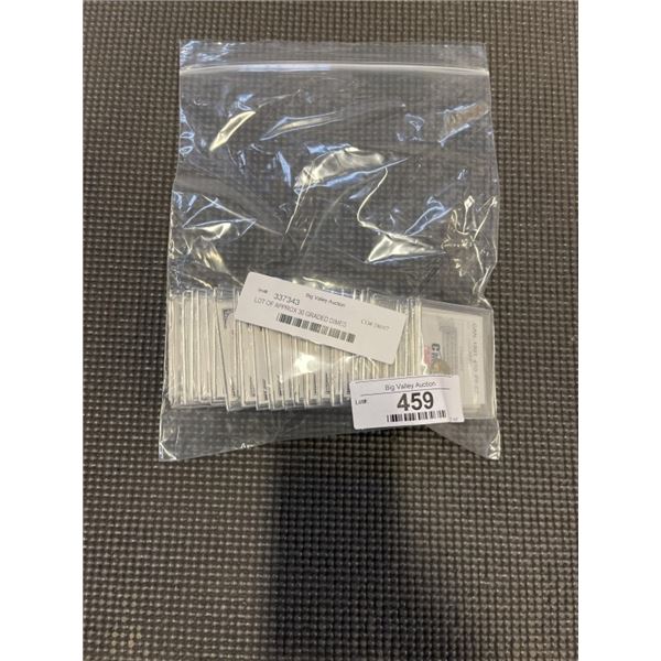 LOT OF APPROX 30 GRADED DIMES