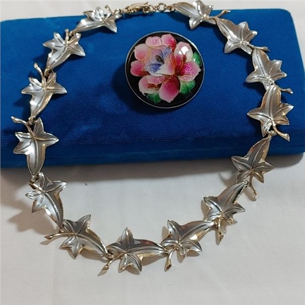 VINTAGE GERMAN NECKLACE AND BROOCH/ PENDANT
