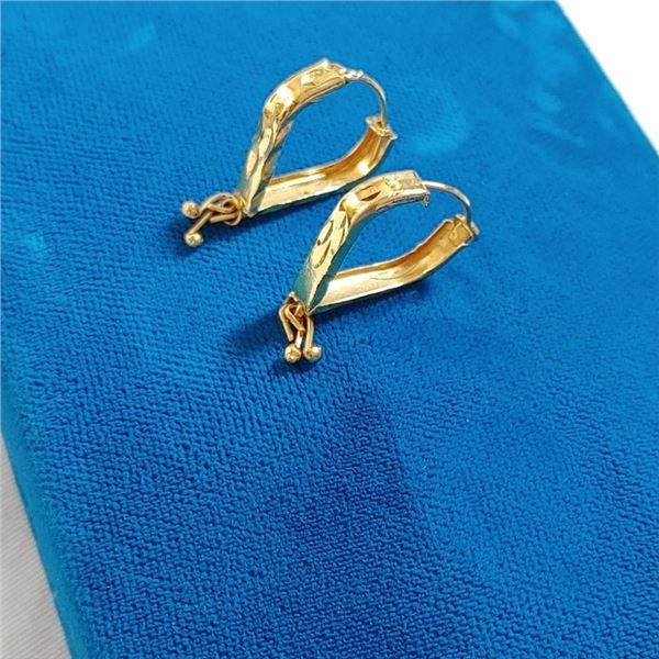 PAIR OF 18K GOLD OVERLAY EARRINGS