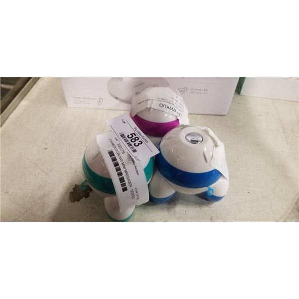 3 HOMEDICS GALAXY MINI MASSAGER - TESTED WORKING
