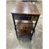 Image 2 : 3 TIER RUSTIC LOOK SIDE TABLE WITH POWER STATION