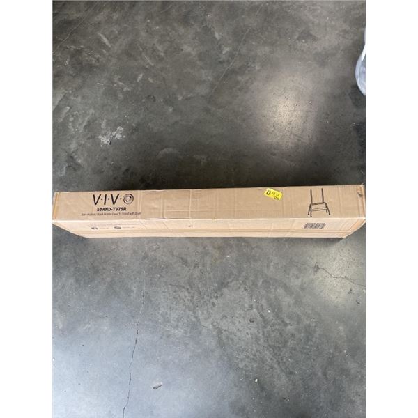 VIVO DARK WALNUT/BLACK MOBILE EASEL TV STAND WITH SHELF