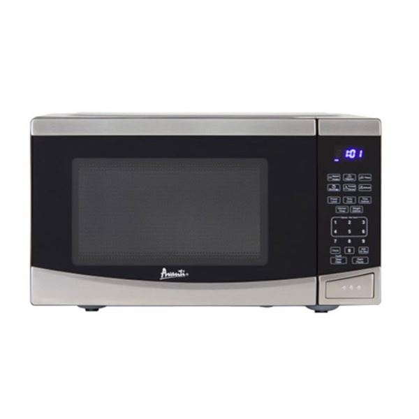 AVANTI 0.9CU FT STAINLESS STEEL MICROWAVE - TESTED WORKING, RETAIL $159