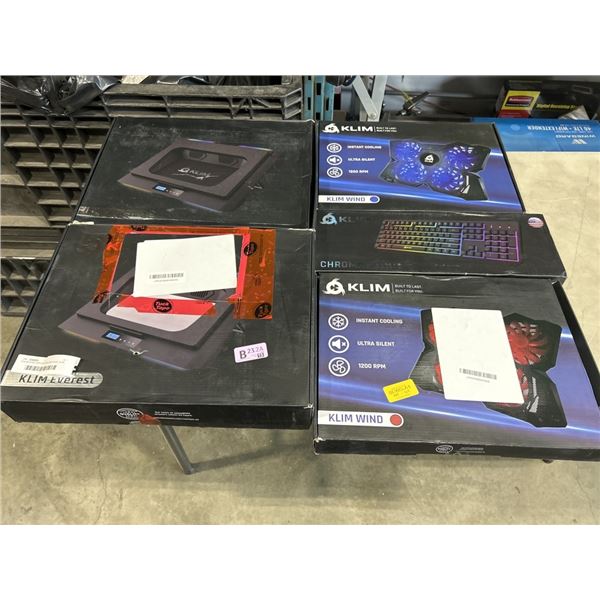 2 KLIM WIND LAPTOP COOLING PADS, KLIM MISTRAL LAPTOP COOLING PAD, KLIM EVEREST LAPTOP COOLING PAD, A