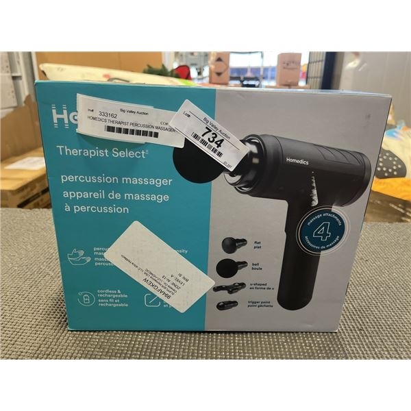 HOMEDICS THERAPIST PERCUSSION MASSAGER - TESTED WORKING, RETAIL $139