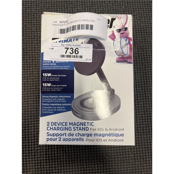 ENERGIZER  2PK MAGNETIC WIRELESS CHARGER
