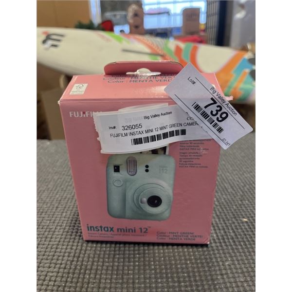 FUJIFILM INSTAX MINI 12 MINT GREEN CAMERA - TESTED WORKING, RETAIL $99