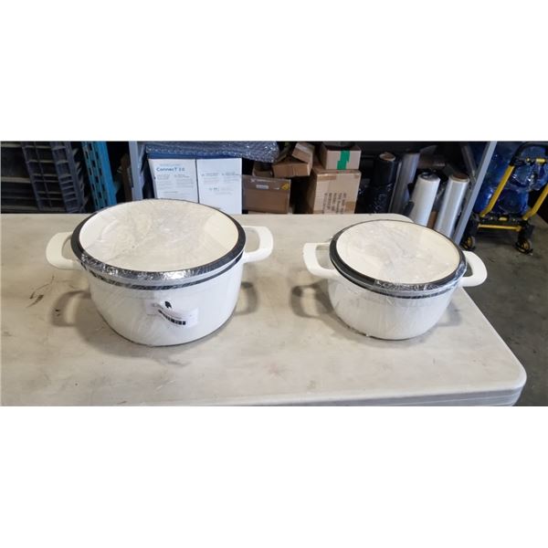 TWO TRAMONTINA DUTCH OVENS
