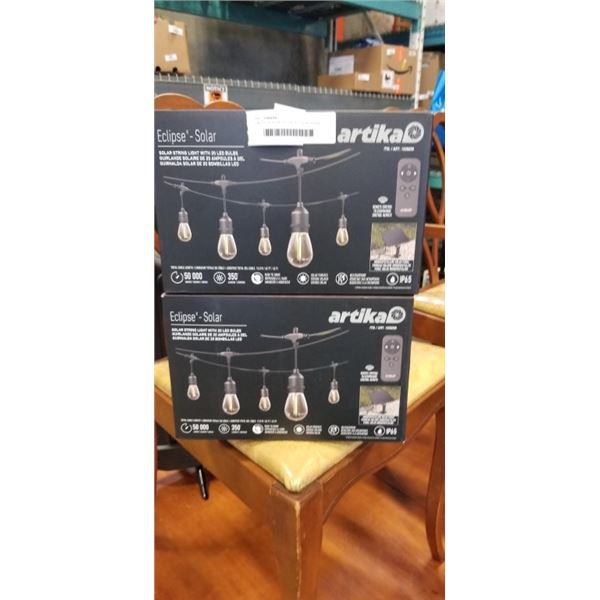 2 SETS OF ARTIKA ECLIPSE SOLAR STRING LIGHTS, 42FT EACH