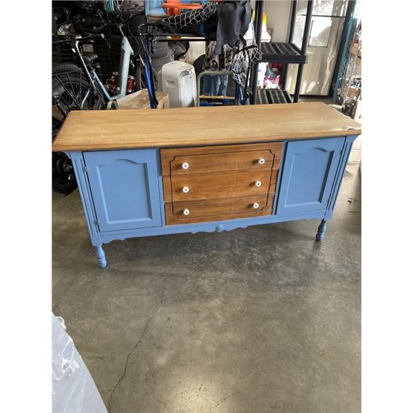 ANTIQUE PAINTED SERVING CABINET