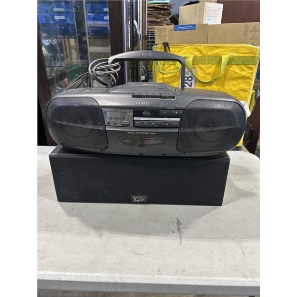 PROFILE CENTRE SPEAKER AND VINTAGE SONY STEREO