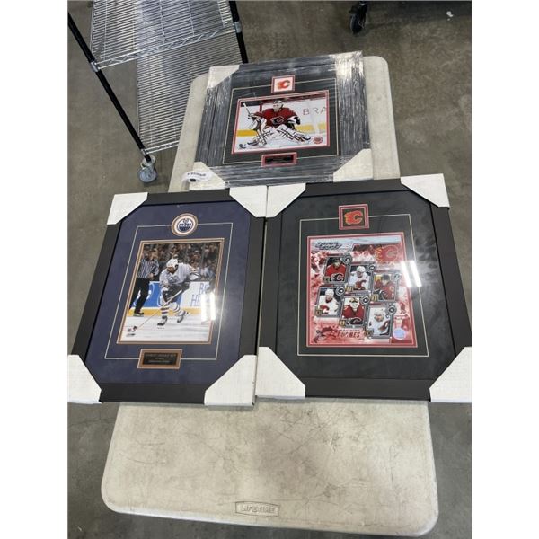 3 NHL FRAMED PRINTS