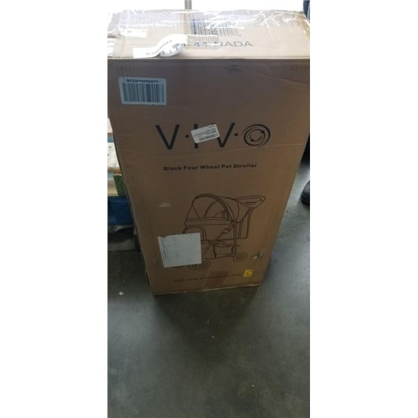 VIVO BLACK FOUR WHEEL PET STROLLER