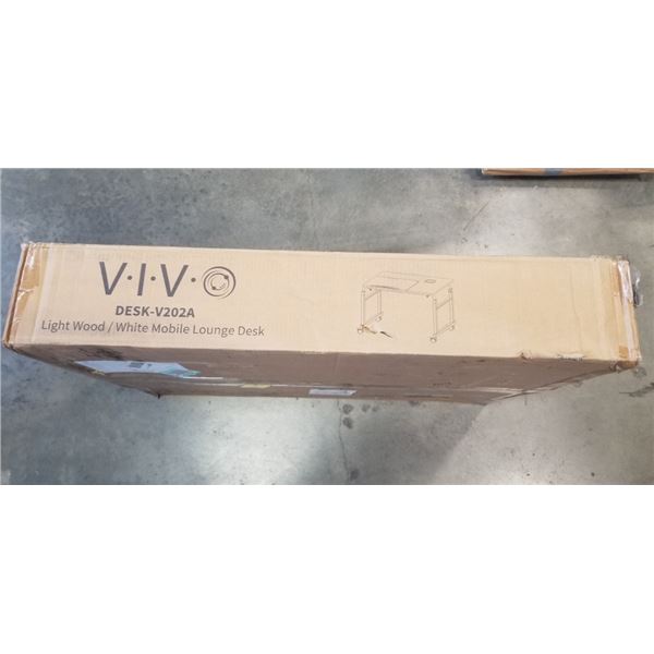 VIVO LIGHT WOOD/WHITE MOBILE LOUNGE DESK
