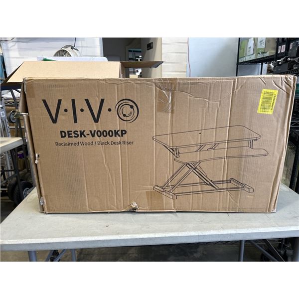 VIVO RECLAIMED WOOD/BLACK DESK RISER