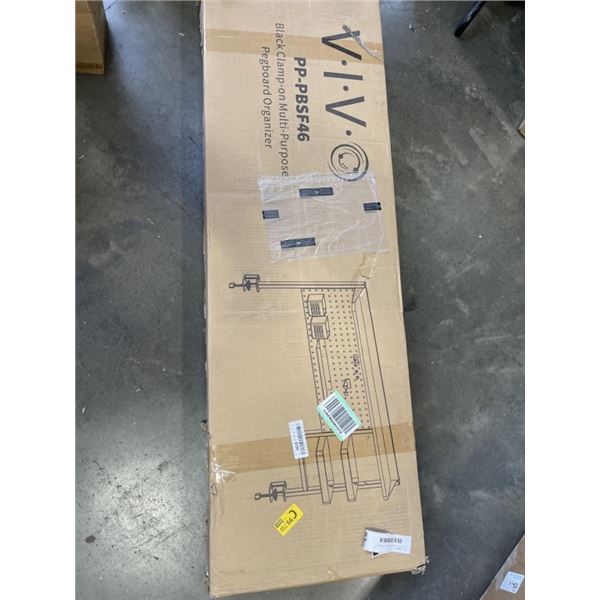 VIVO BLACK CLAMP-ON MULTI PURPOSE PEGBOARD ORGANIZER