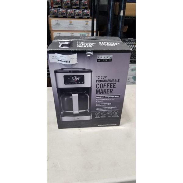 BELLA PRO 12 CUP PROGRAMMABLE DRIP COFFEE MAKER - TESTED WORKING, RETAIL $99