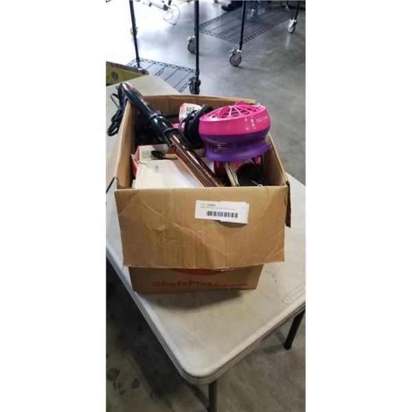 HAIR DRYER, CURLING IRON, HAIR COLOURING, SHAMPOO, HAND LOTION