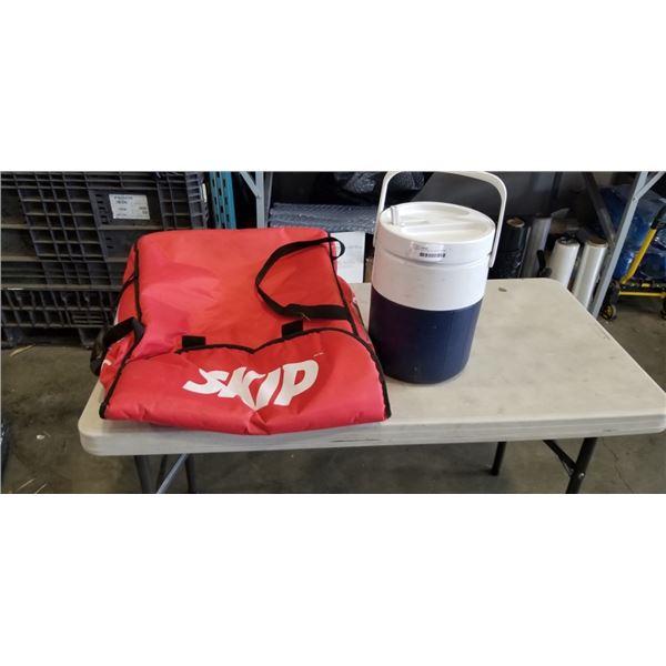 SKIP THE DISHES BAG AND COLEMAN DRINK COOLER