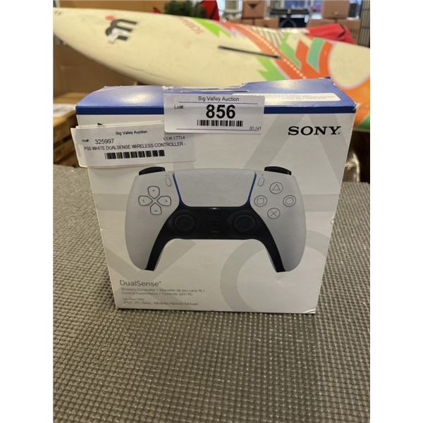 PS5 WHITE DUALSENSE WIRELESS CONTROLLER - TESTED WORKING, RETAIL $94