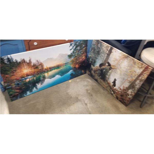 2 CANVAS NATURE SCENES