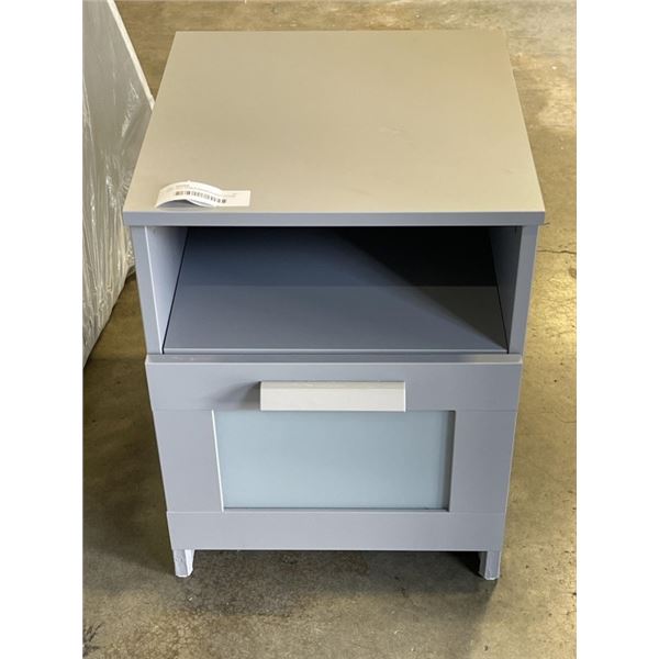GREY IKEA SINGLE DRAWER NIGHT STAND