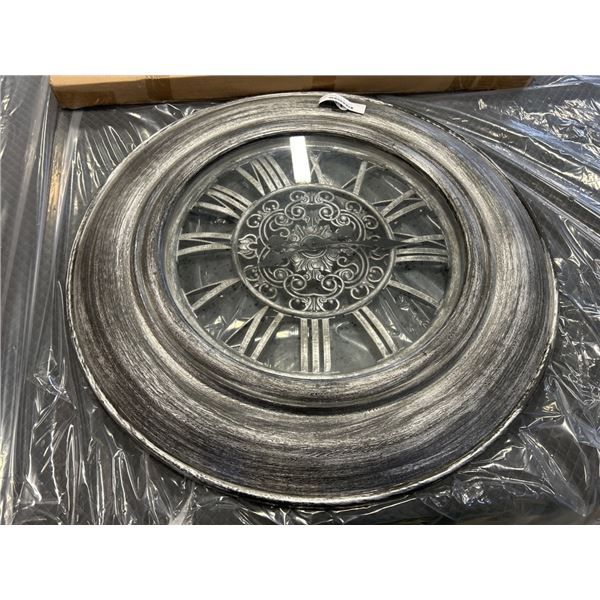 DECORATIVE WALL CLOCK, 30 INCH DIAMETER