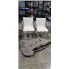 Image 1 : PAIR OF PATIO CHAIRS WITH COVER, COVER IS ROUGH CONDITION