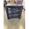Image 1 : BLACK 3 DRAWER NIGHTSTAND